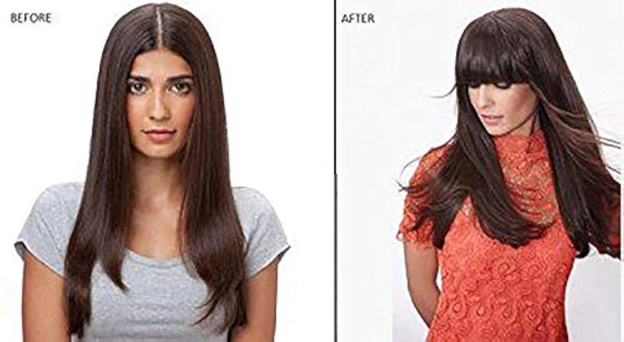 Women's Front Hair Bangs Extension, 2 Clip Fringe